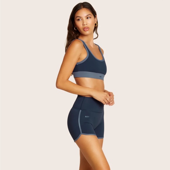 SET ACTIVE SPORTBODY MATCH BRA AND SHORT IN HARBOR - Picture 3 of 5